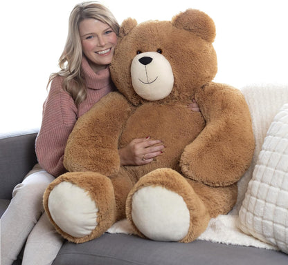Giant Teddy Bear – 4 FT, 48" Large Plush Toy, Giant Stuffed Animal, Soft Brown Bear Gift for Girlfriend, Wife, Anniversary or Birthday – Crafted in the USA