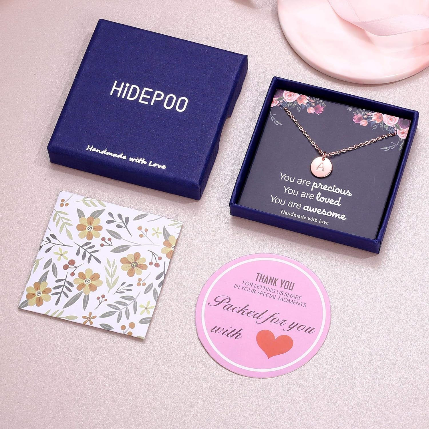 Disc Initial Necklace Gifts for Girls - 14K Gold Filled/Rose Gold/S925 Sterling Silver Disc Initial Necklaces Personalized Birthday Gift Tiny Initial Necklace Jewelry for Girls Women