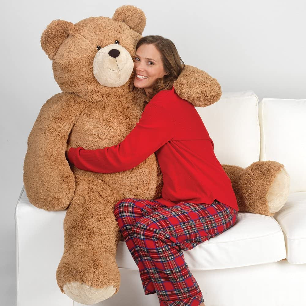 Giant Teddy Bear – 4 FT, 48" Large Plush Toy, Giant Stuffed Animal, Soft Brown Bear Gift for Girlfriend, Wife, Anniversary or Birthday – Crafted in the USA