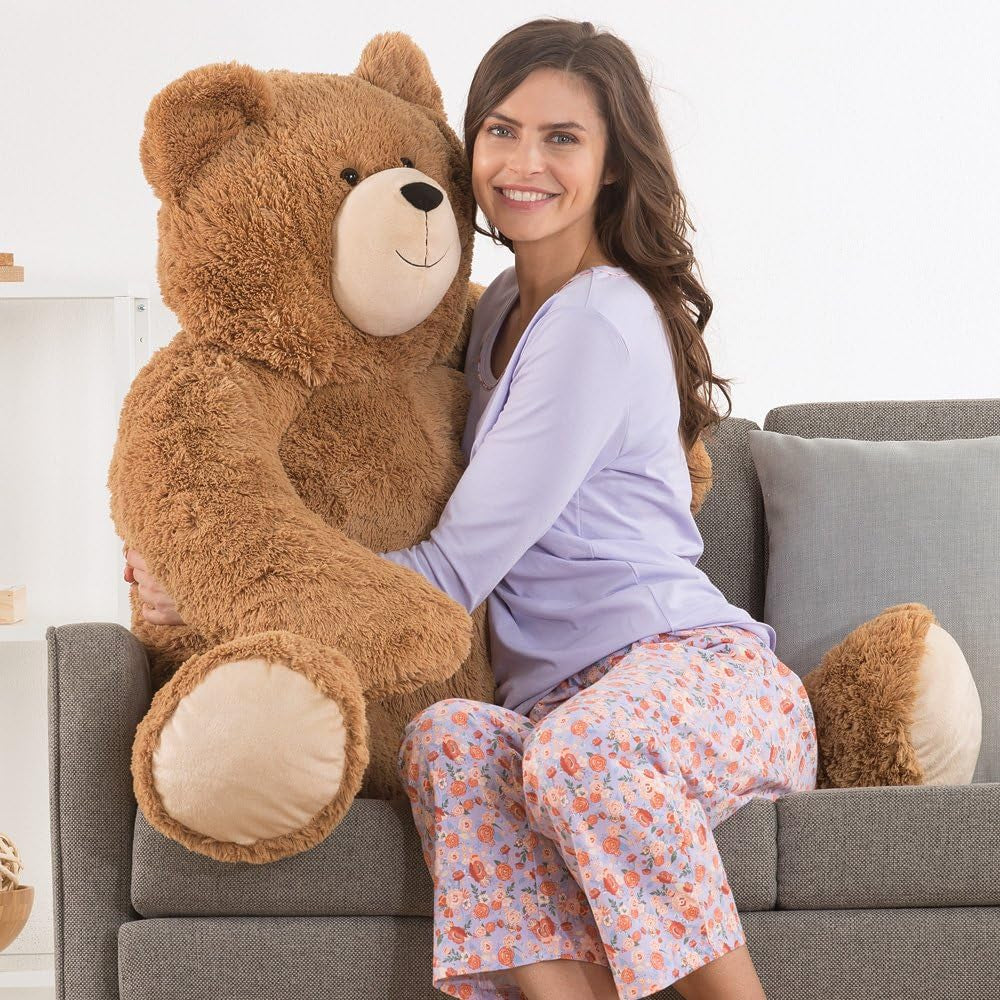 Giant Teddy Bear – 4 FT, 48" Large Plush Toy, Giant Stuffed Animal, Soft Brown Bear Gift for Girlfriend, Wife, Anniversary or Birthday – Crafted in the USA